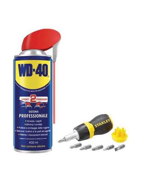 LUBRIFICANTE SPRAY WD-40 PROFESSIONALE + STANLEY