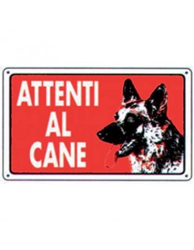 TARGA SEGNALETICA ATTENTI AL CANE