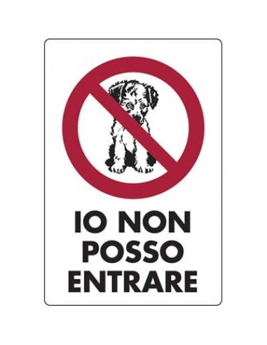 TARGA SEGNALETICA IO NON POSSO ENTRARE