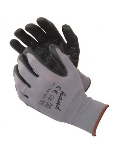 GUANTO NITRILE NERO PUNTINATO HAND