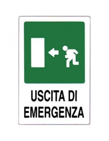 TARGA SEGNALETICA USCITA EMERGENZA SX