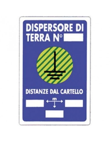 TARGA SEGNALETICA DISPERSORE TERRA