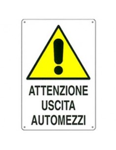 TARGA SEGNALETICA USCITA AUTOMEZZI
