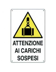 TARGA SEGNALETICA CARICHI SOSPESI