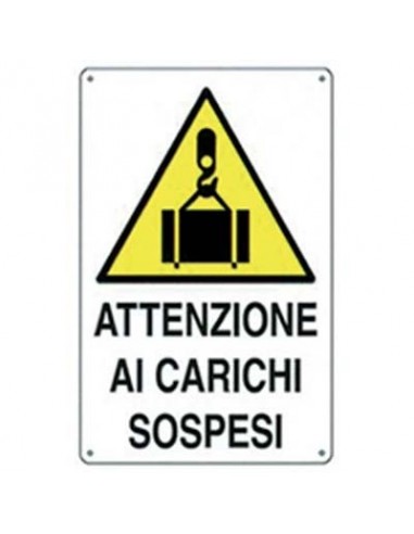 TARGA SEGNALETICA CARICHI SOSPESI