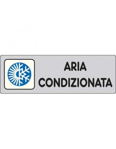 TARGA SEGNALETICA ADESIVA ARIA CONDIZIONATA