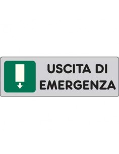 TARGA SEGNALETICA ADESIVA USCITA EMERGENZA