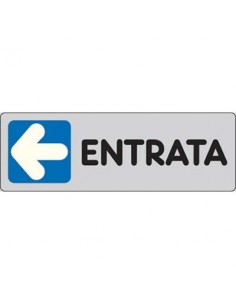 TARGA SEGNALETICA ADESIVA ENTRATA SX