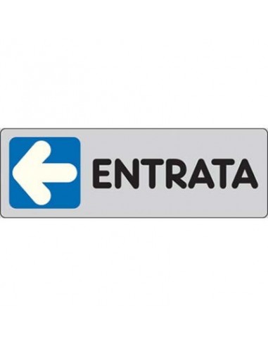 TARGA SEGNALETICA ADESIVA ENTRATA SX
