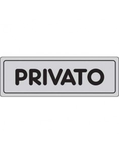 TARGA SEGNALETICA ADESIVA PRIVATO