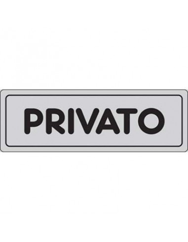 TARGA SEGNALETICA ADESIVA PRIVATO