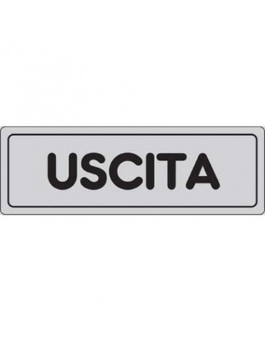 TARGA SEGNALETICA ADESIVA USCITA
