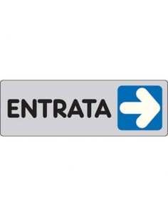TARGA SEGNALETICA ADESIVA ENTRATA DX