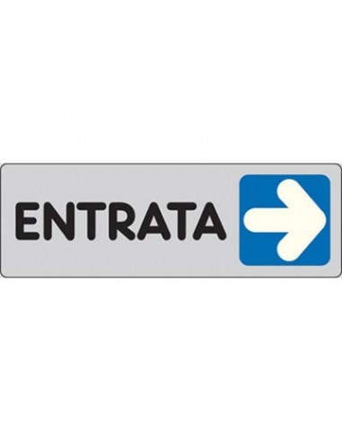 TARGA SEGNALETICA ADESIVA ENTRATA DX
