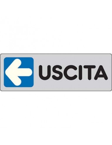 TARGA SEGNALETICA ADESIVA USCITA SX