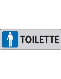 TARGA SEGNALETICA ADESIVA TOILETTE UOMO
