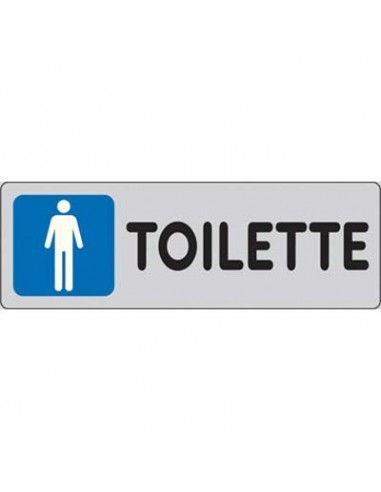 TARGA SEGNALETICA ADESIVA TOILETTE UOMO