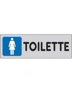 TARGA SEGNALETICA ADESIVA TOILETTE DONNA