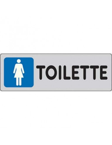 TARGA SEGNALETICA ADESIVA TOILETTE DONNA