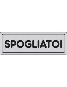 TARGA SEGNALETICA ADESIVA SPOGLIATOI