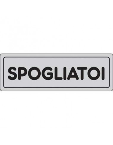 TARGA SEGNALETICA ADESIVA SPOGLIATOI