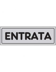 TARGA SEGNALETICA ADESIVA ENTRATA