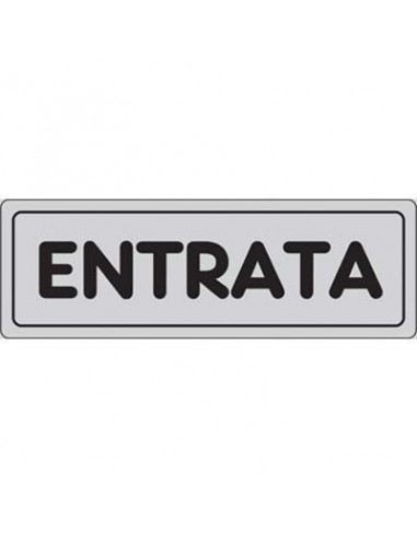 TARGA SEGNALETICA ADESIVA ENTRATA