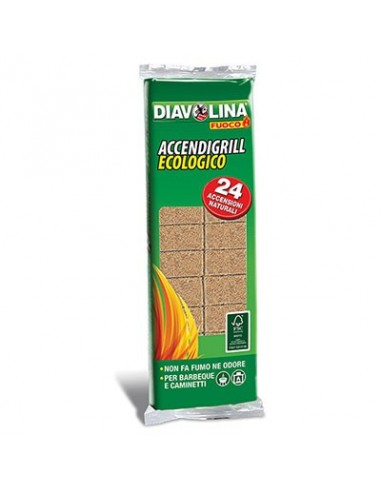 ACCENDIFUOCO ECOLOGICO  24 DIAVOLINA FUOCO