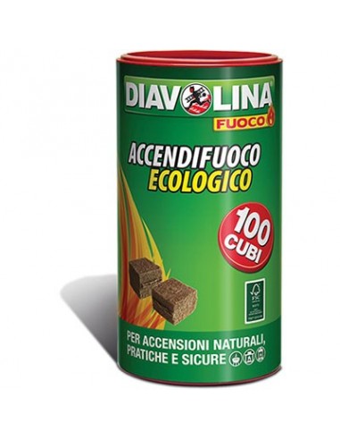 ACCENDIFUOCO ECOLOGICO 100 DIAVOLINA FUOCO
