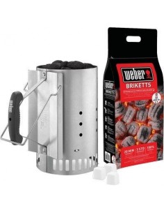 CIMINIERA ACCENDI CARBONELLA + BRICCHETTO WEBER