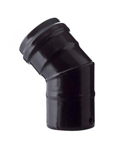 GOMITO PELLET 45° NERO OPACO SAVE