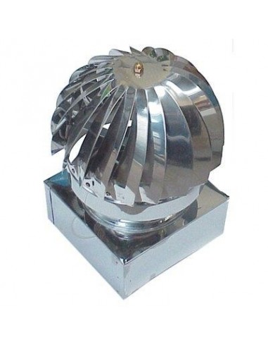 VENTOLINO GIREVOLE BASE QUADRA INOX AISI 304