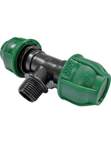 TEE A COMPRESSIONE FILETTO MASCHIO PN10