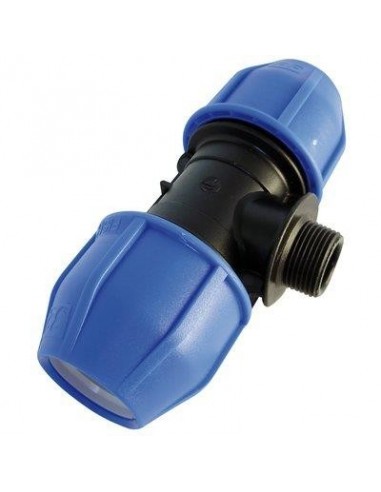TEE A COMPRESSIONE FILETTO MASCHIO PN16