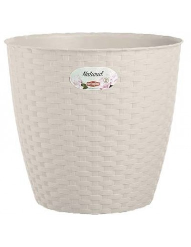 VASO RATTAN TONDO NATURAL STEFANPLAST