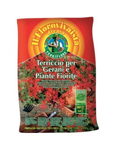 TERRICCIO GERANI E PIANTE FIORITE TERRIFLORA