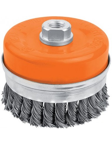 SPAZZOLA ACCIAIO RITORTO A TAZZA + FIL 7702 WOKIN