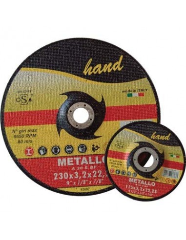 DISCO ABRASIVO TAGLIO FERRO DEPRESSO HAND