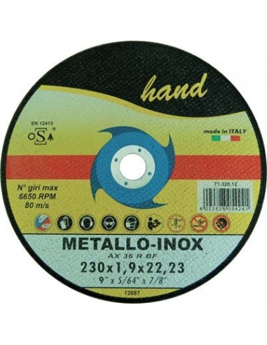 DISCO ABRASIVO TAGLIO FERRO PIANO HAND