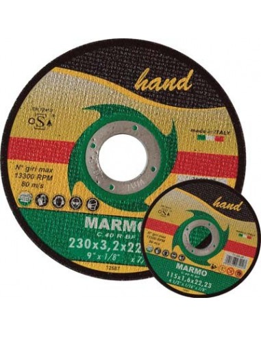 DISCO ABRASIVO TAGLIO MARMO PIANO HAND