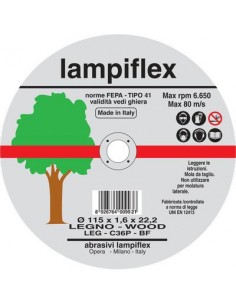 DISCO ABRASIVO TAGLIO LEGNO LAMPIFLEX