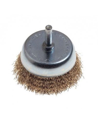 SPAZZOLA ACCIAIO A TAZZA + GAMBO PG