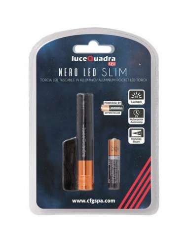 TORCIA LED NERO LED SLIM EXPO LUCE QUADRA