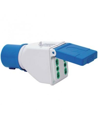 ADATTATORE SPINA BLU-16A BIPASSO DOPPIA FME