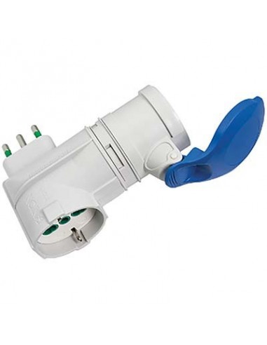 ADATTATORE 16A-PRESA BLU+16A BIPASSO+SCHUKO FME