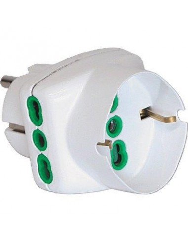 ADATTATORE TRIPLO SCHUKO-16A+SCHUKO FME