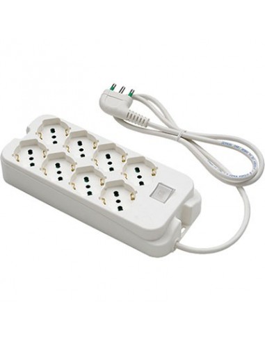 MULTIPRESA BIPASSO SCHUKO + INT.LUM RETAIL FME