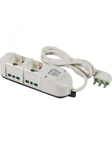 MULTIPRESA BIPASSO + SCHUKO + INT.LUM RETAIL FME