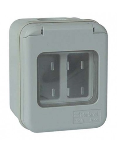 INVOLUCRO A PARETE + PORTELLA IP44 MARLANVIL