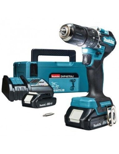 TRAPANO AVVIT PERCUS BATTERIA DHP487RAJ MAKITA